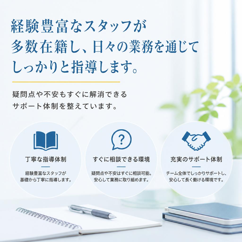 充実した教育制度とサポート体制